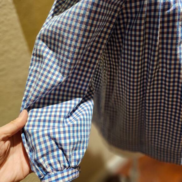 J Crew Penny Gingham Peasant Cottagecore Square Neck Puff Sleeve Women's Top S 0 - Picture 5 of 7